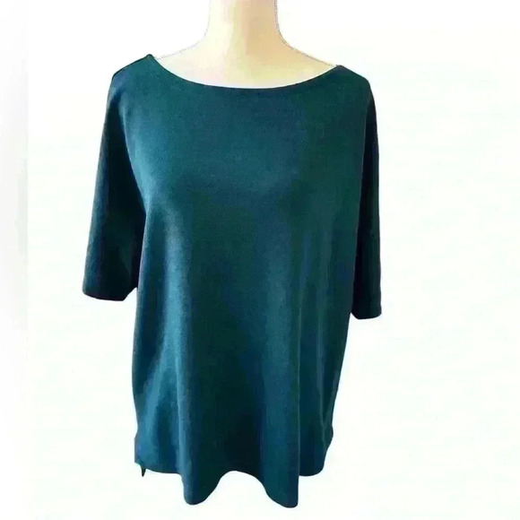 Eileen Fisher size XL oversized top  beautiful Teal color - Picture 1 of 7